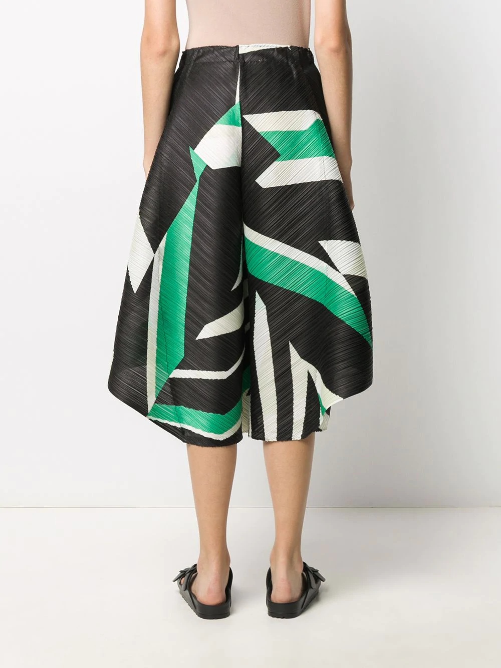 graphic print pleated skirt - 4