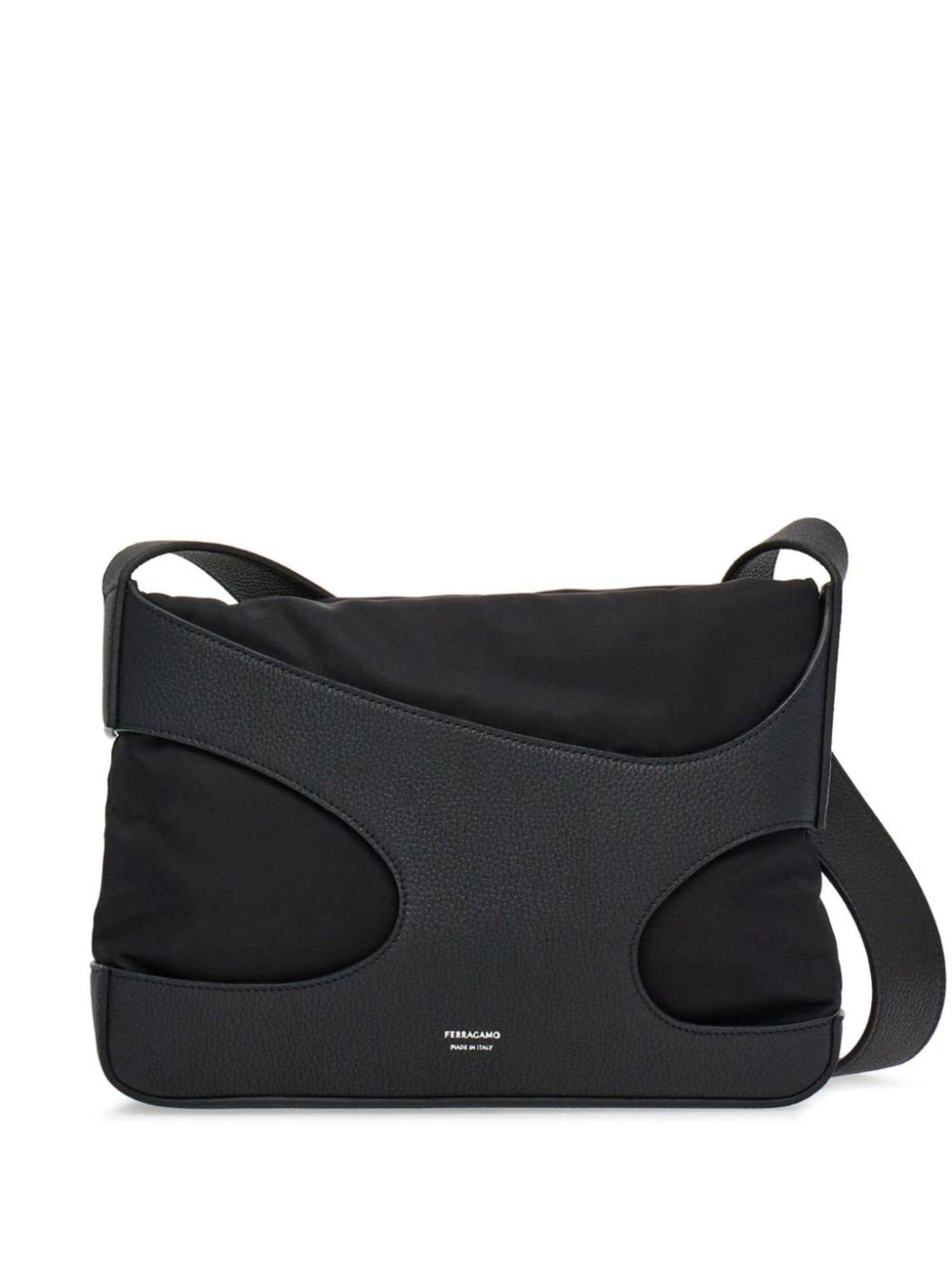 cut out-detail leather crossbody bag - 1