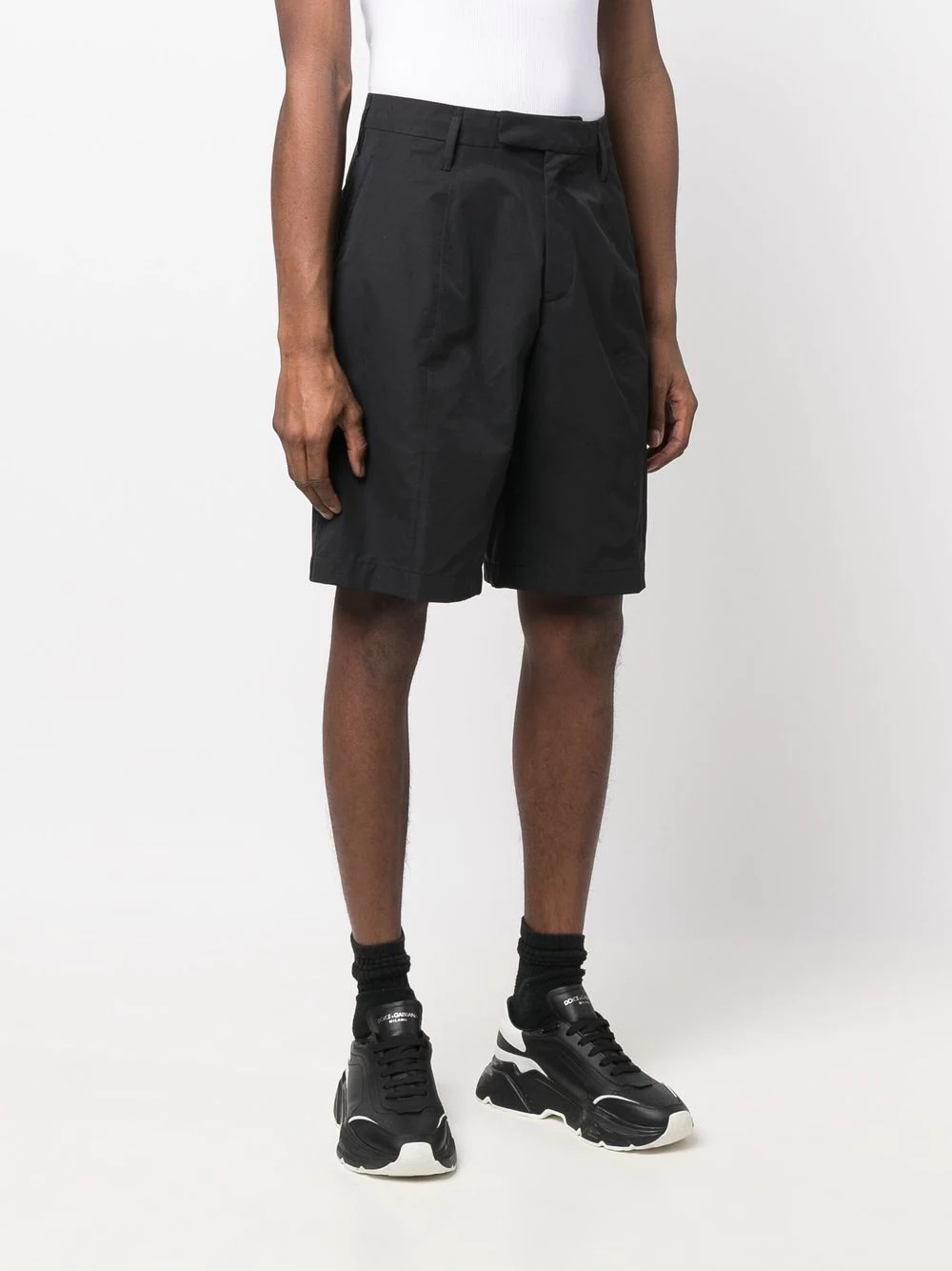 pleated relaxed chino shorts - 3