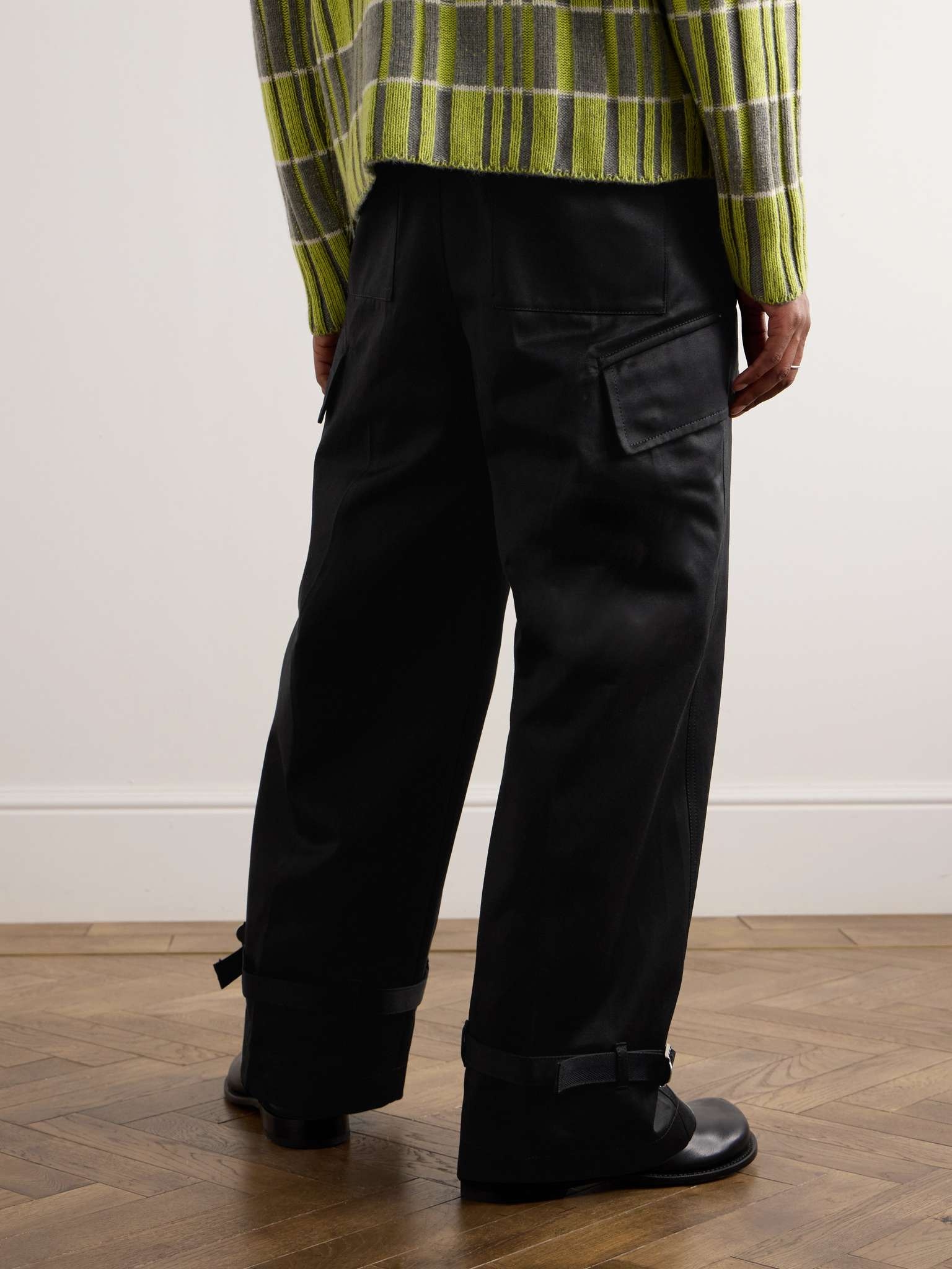 Straight-Leg Belted Cotton-Twill Cargo Trousers - 4