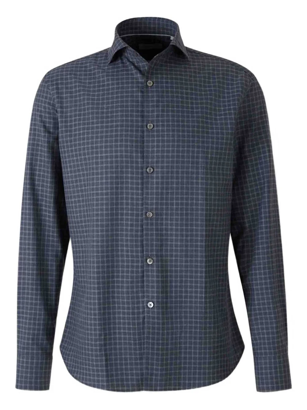 grid-pattern shirt - 1