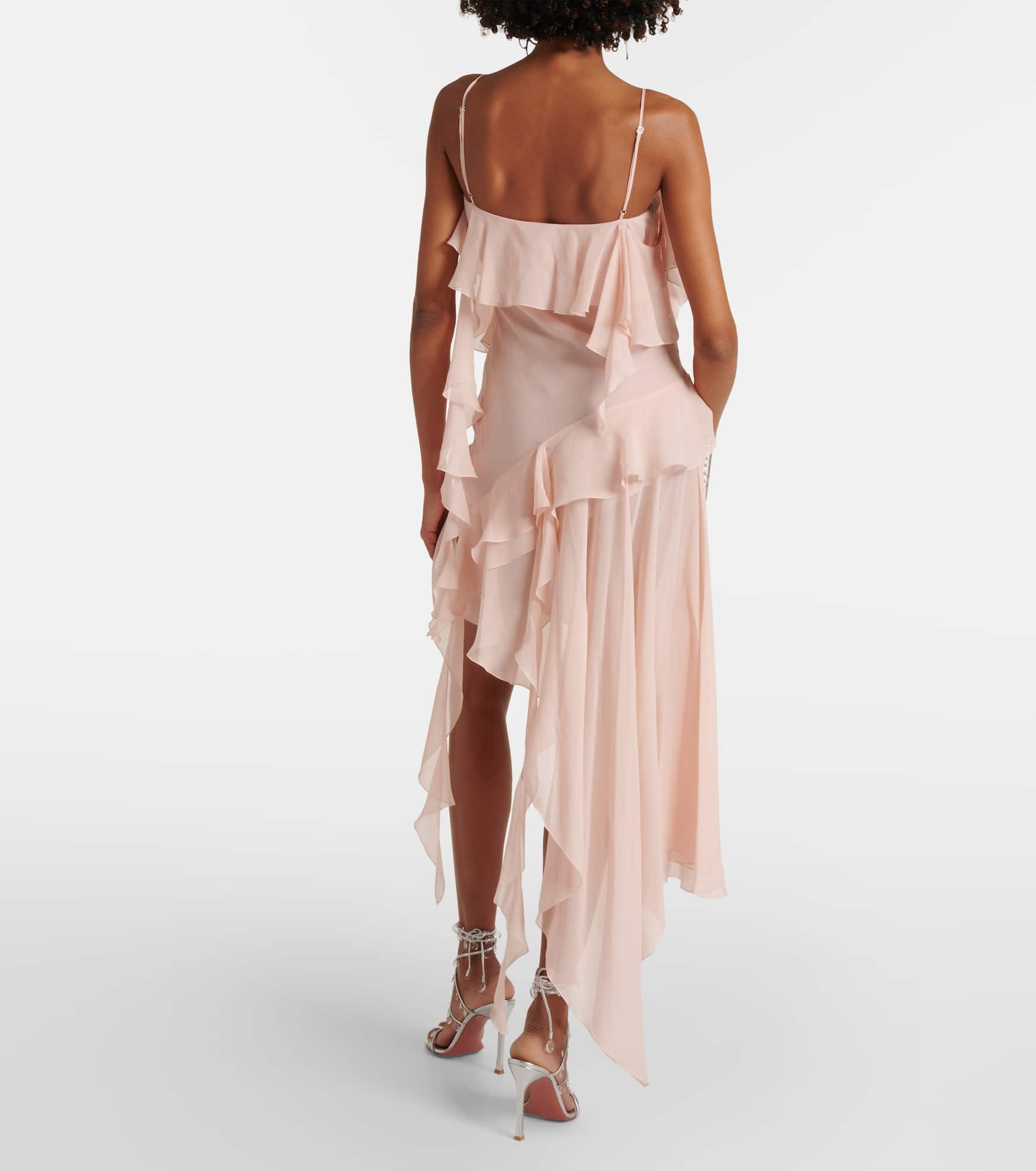 Ruffled silk georgette minidress - 3
