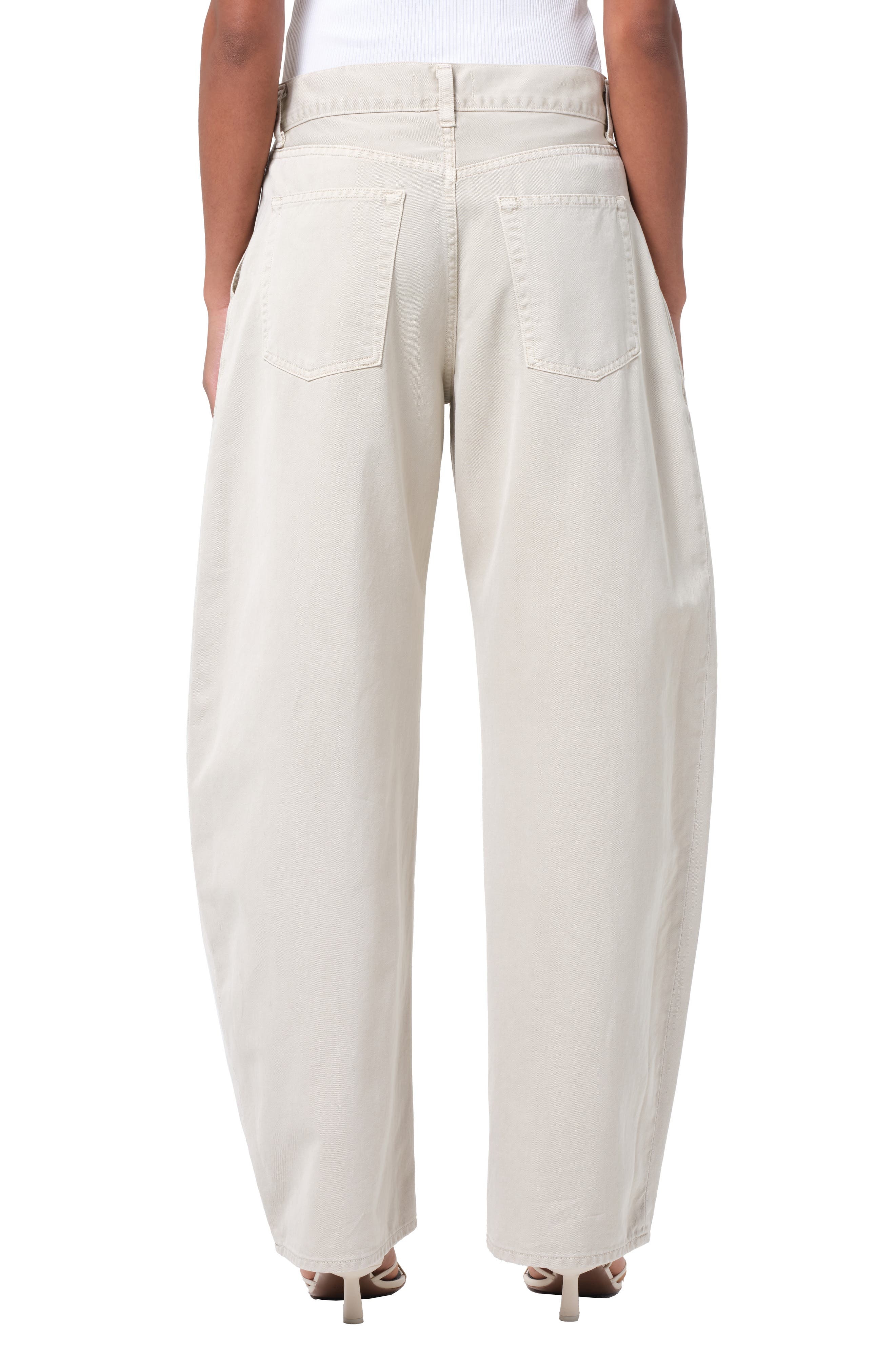 AGOLDE Sefton Pleated High Waist Barrel Twill Pants in Comb at Nordstrom - 2