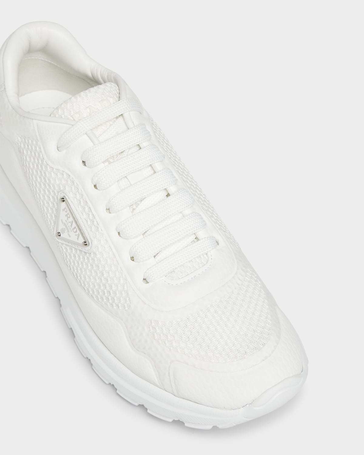 スニーカー Prada Sneaker In Rete Prada Rete Net Leather Lace-Up Sneakers | REVERSIBLE