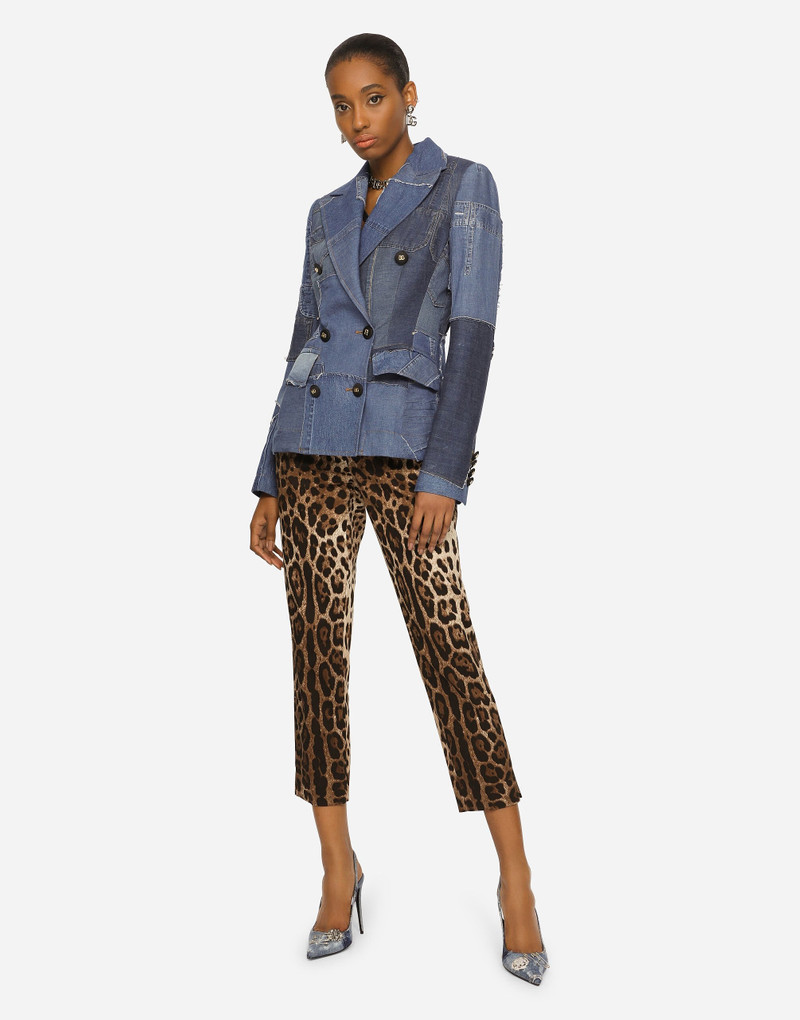 Dolce & Gabbana Leopard-print drill pants outlook