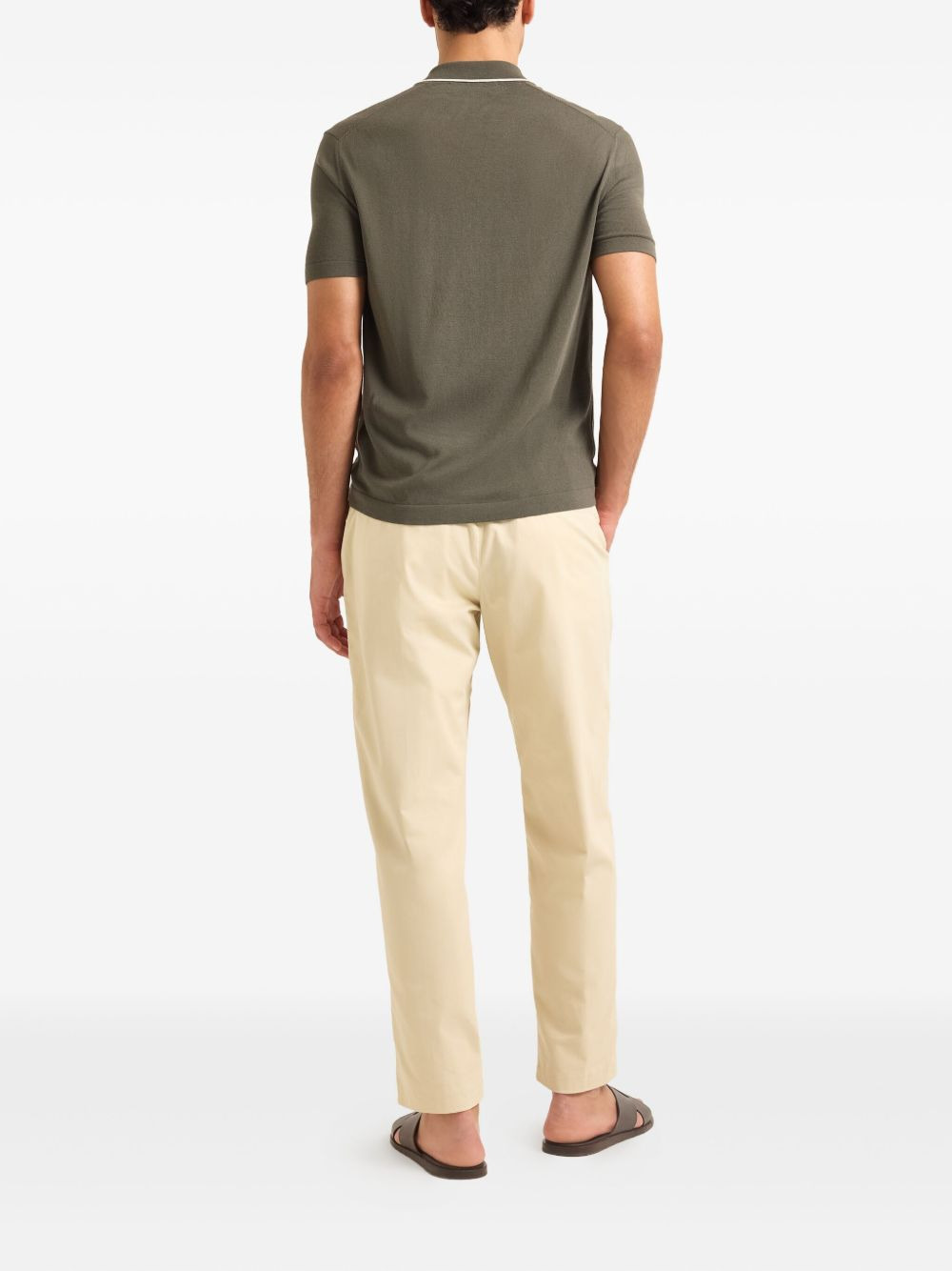 Keeling knitted-panel polo shirt - 3