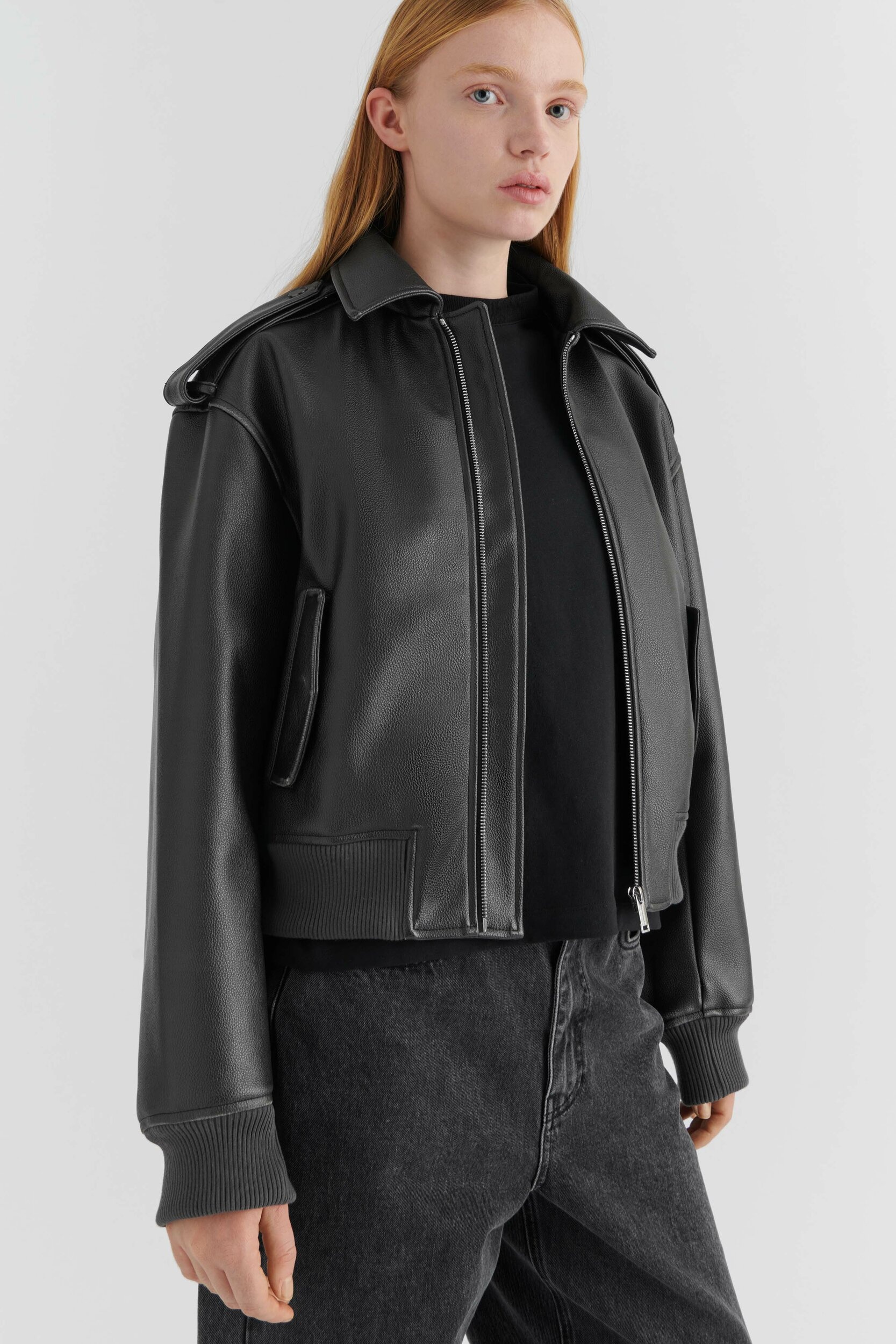 Leighton PU Bomber Jacket - 5
