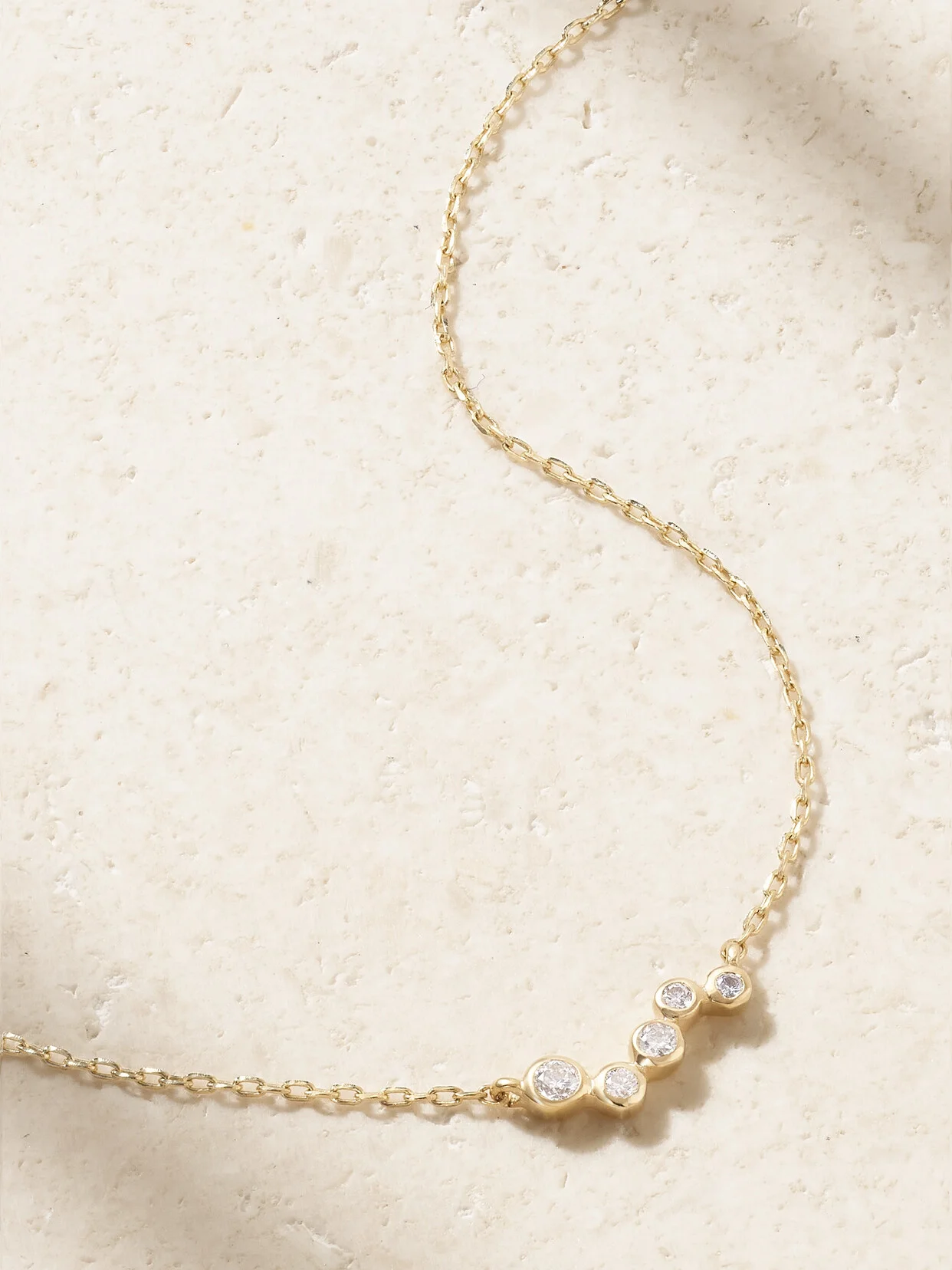 Wave 14-karat Gold Diamond Necklace - 1