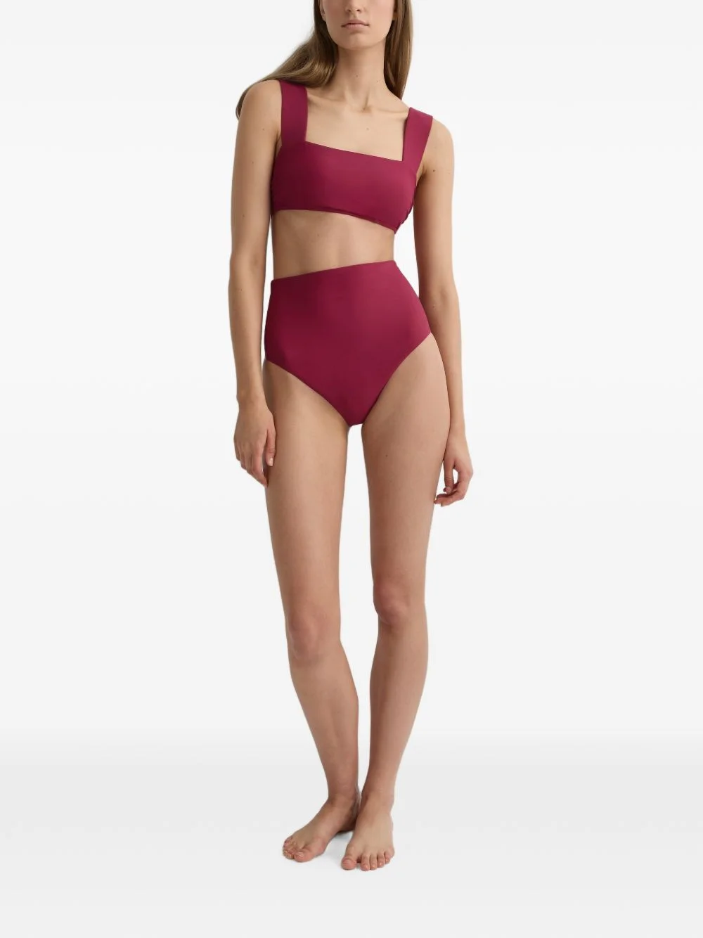 Elle square-neck bikini top - 1