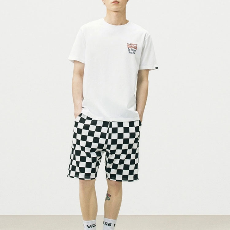 Vans Funny Printing Sports Round Neck Short Sleeve Unisex White VN0A5F3LWHT - 3