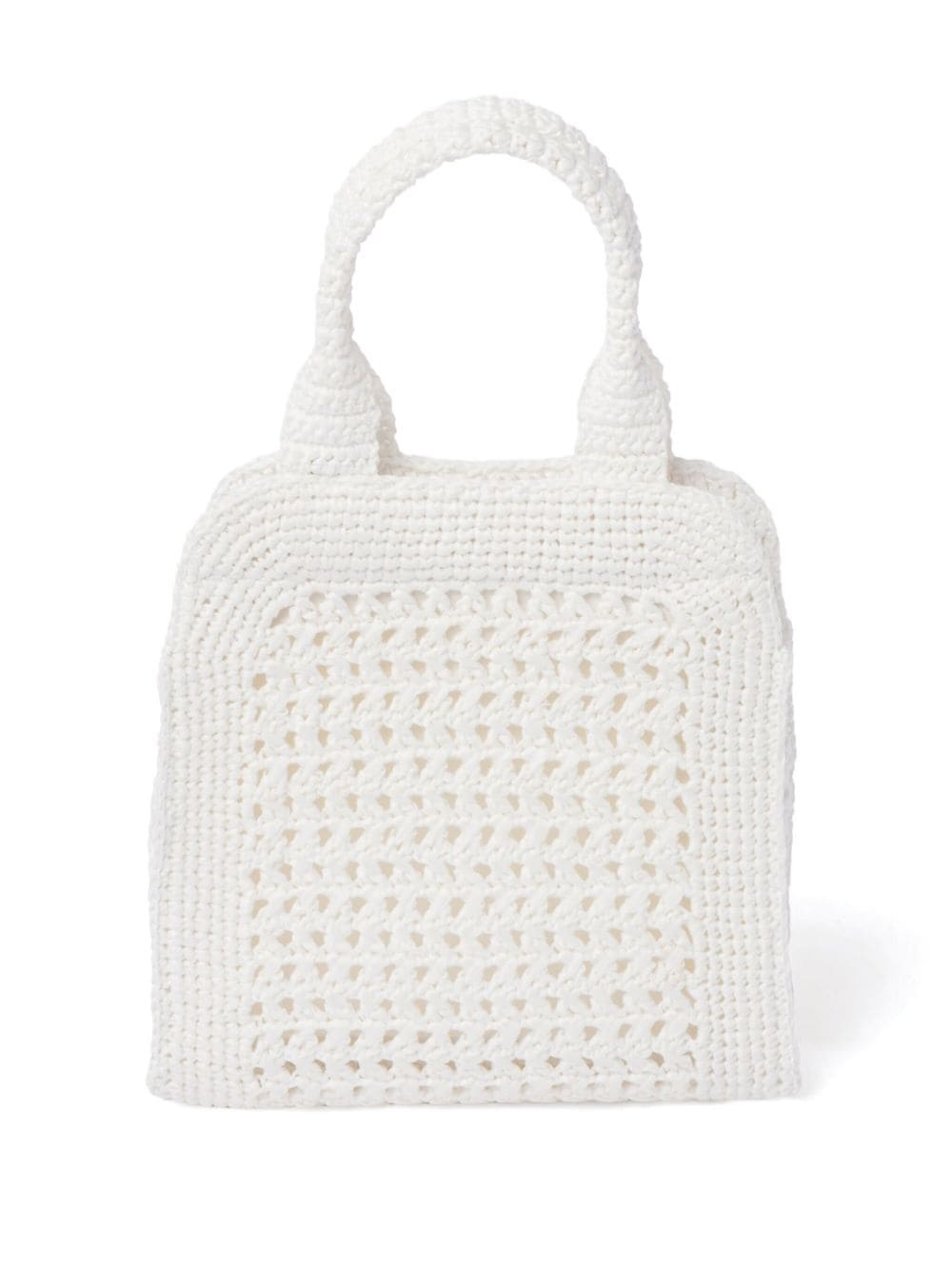 crochet raffia tote bag - 2