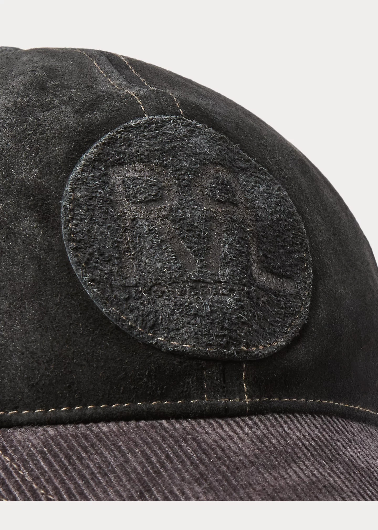 RRL Ranch Logo Suede Ball Cap - 3