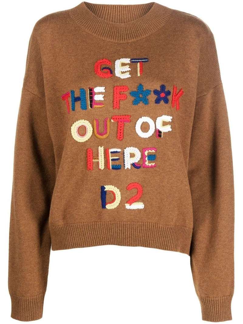 crochet-embellished jumper 1