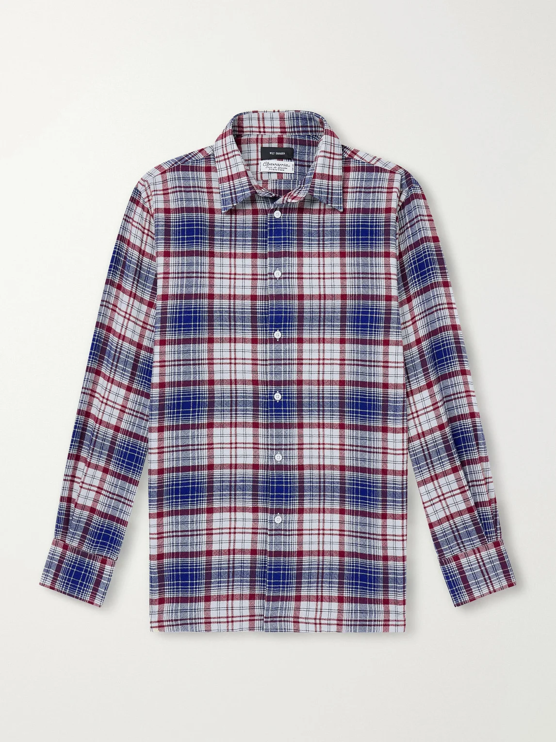 Checked Brushed Virgin Wool-Flannel Shirt - 1