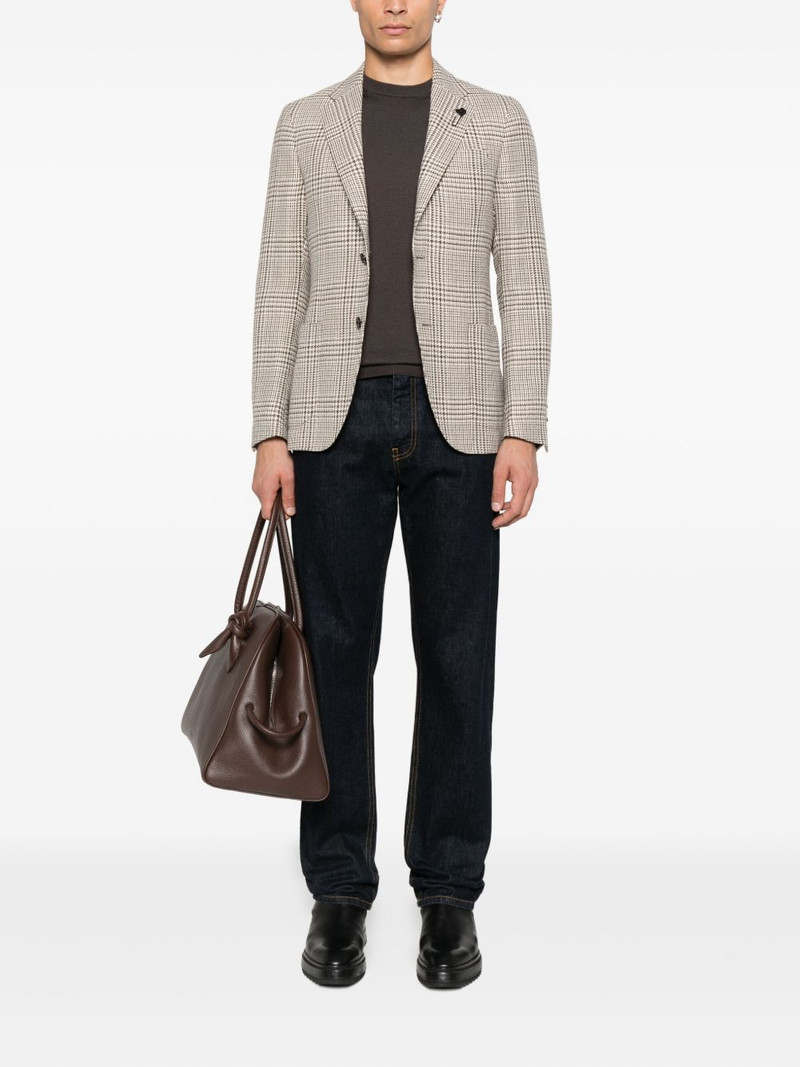 LARDINI checked wool jacket outlook