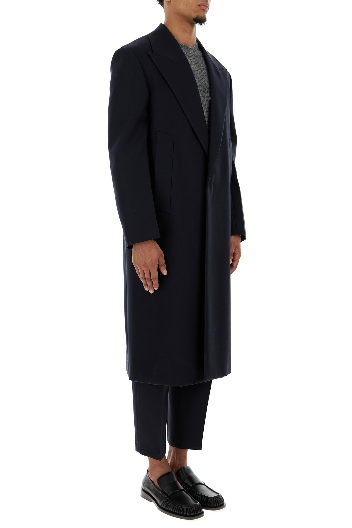 Midnight blue wool coat - 3