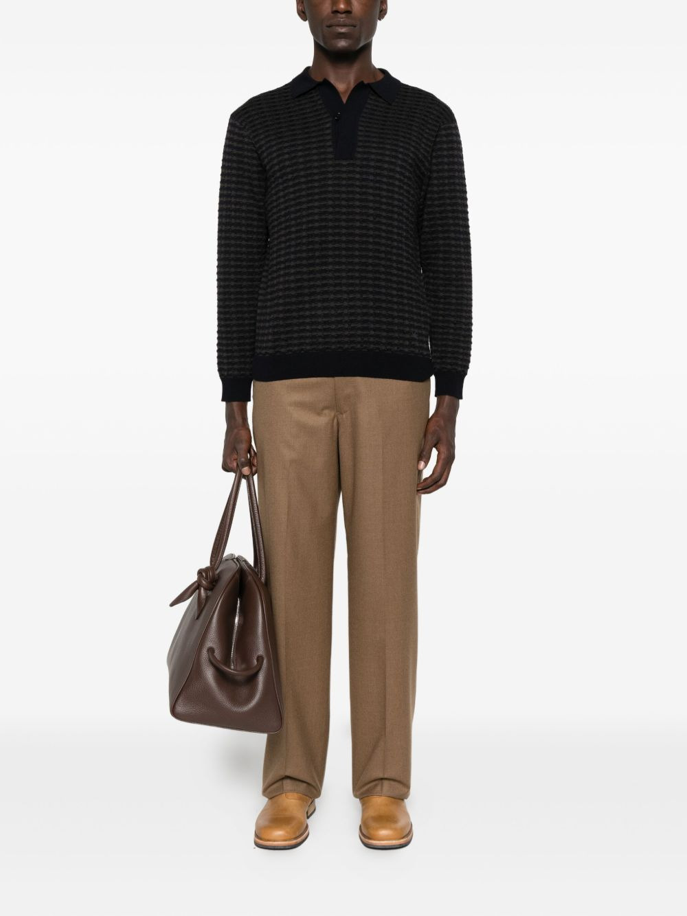 textured polo shirt - 2