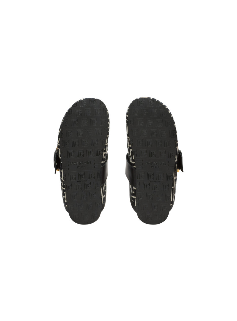 Anthem mules in jacquard canvas with PB monogram 4