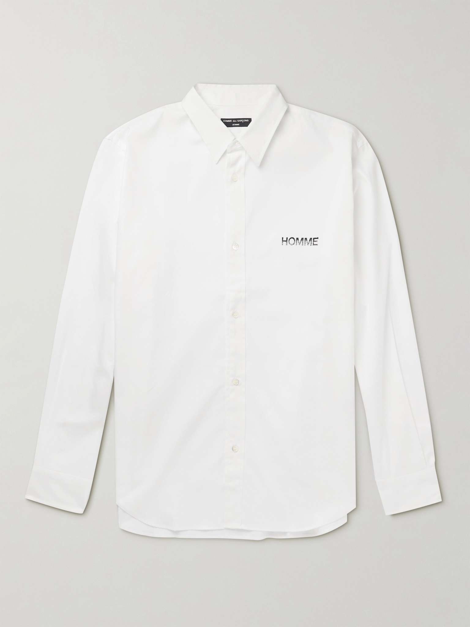 Slim-Fit Logo-Embroidered Cotton Oxford Shirt - 1