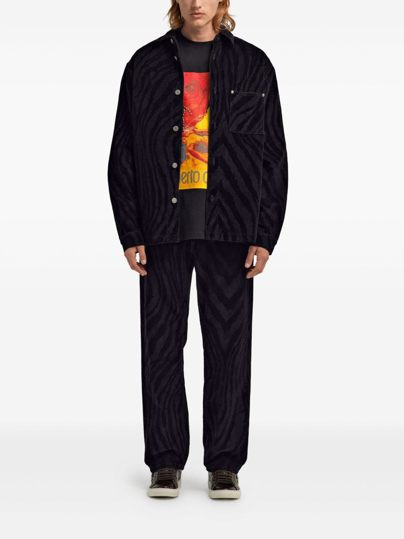 Roberto Cavalli zebra-print shirt outlook