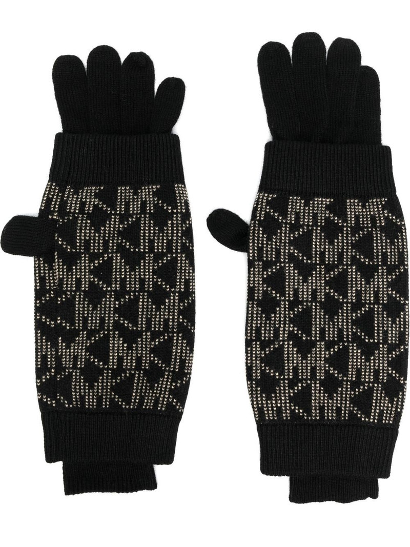 monogram embroidered gloves 1