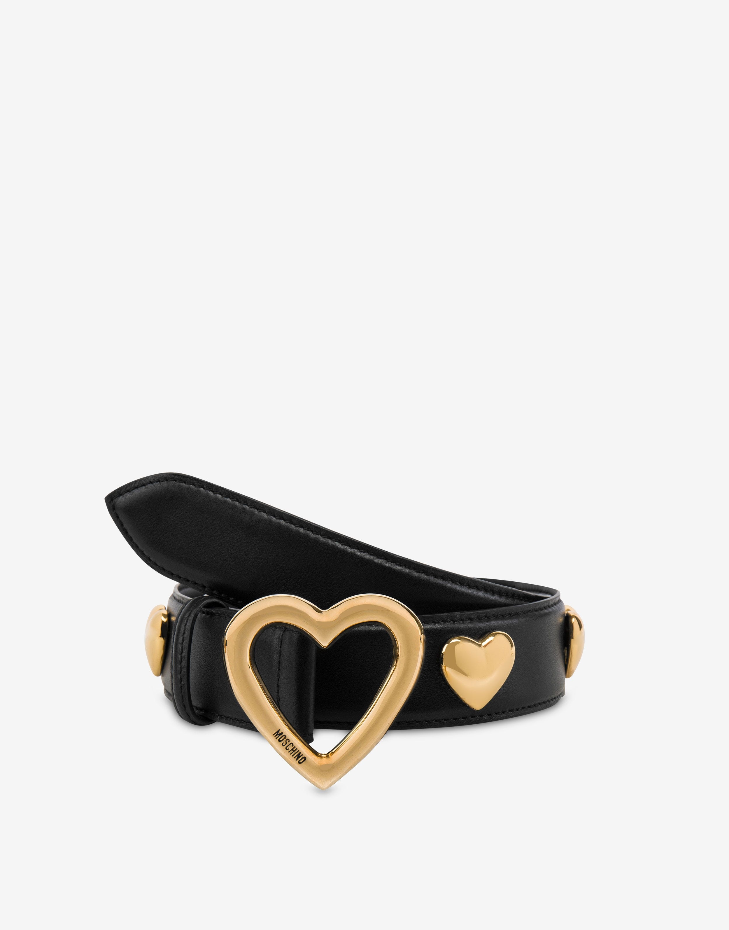 GOLD HEARTS CALFSKIN BELT - 3