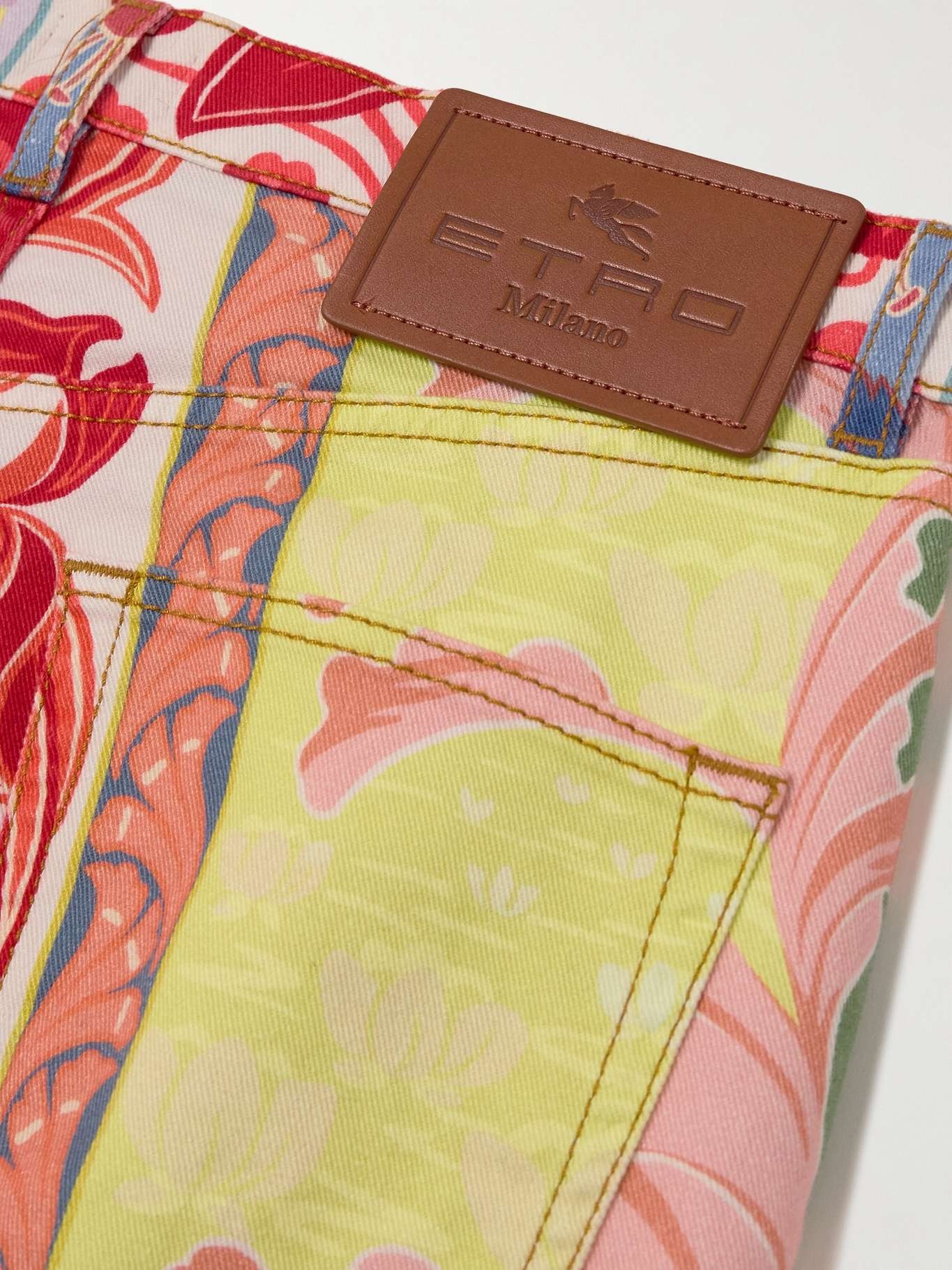 Printed high-rise straight-leg jeans - 5