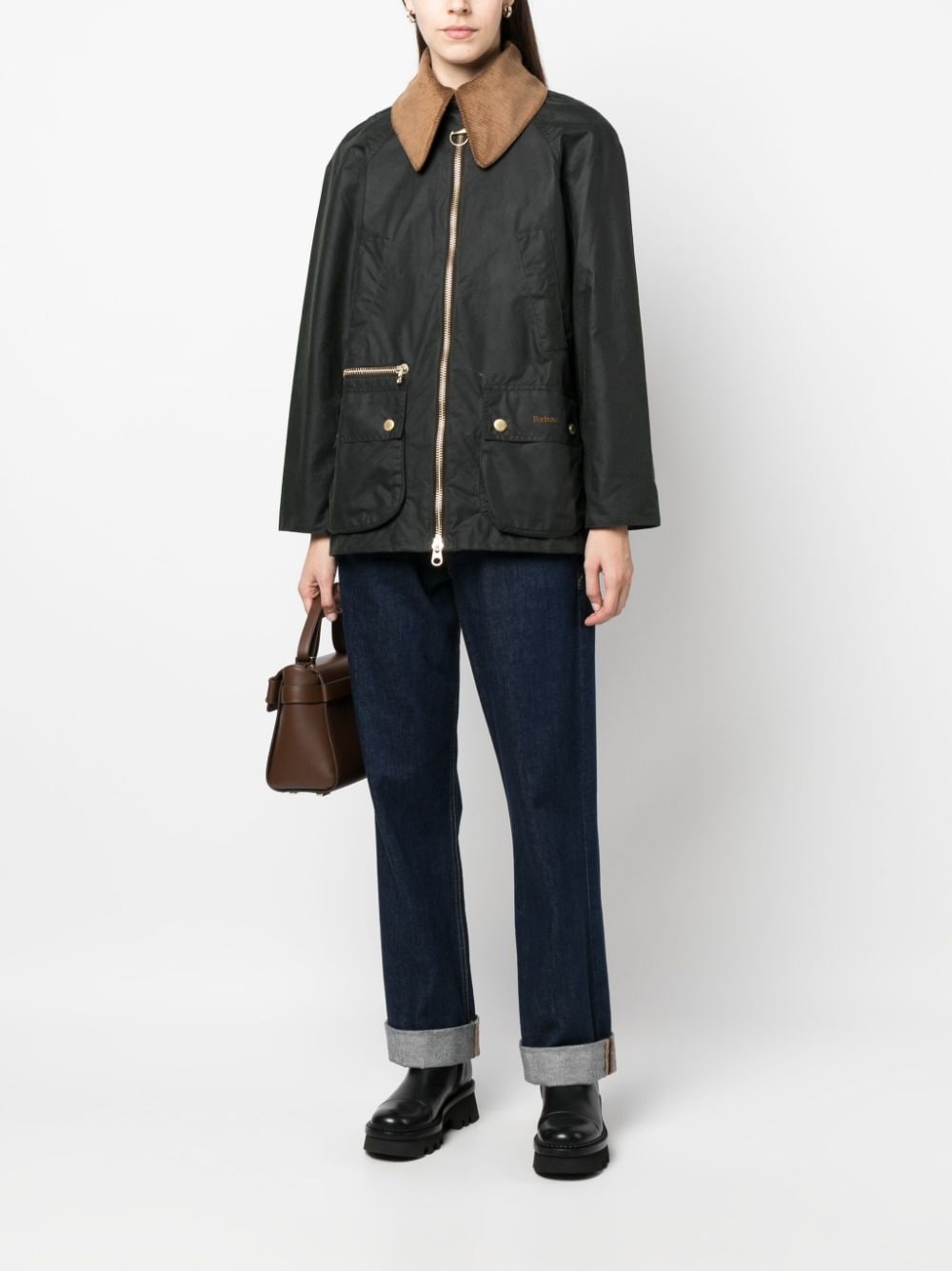 Gunnerside corduroy-collar waxed jacket - 2