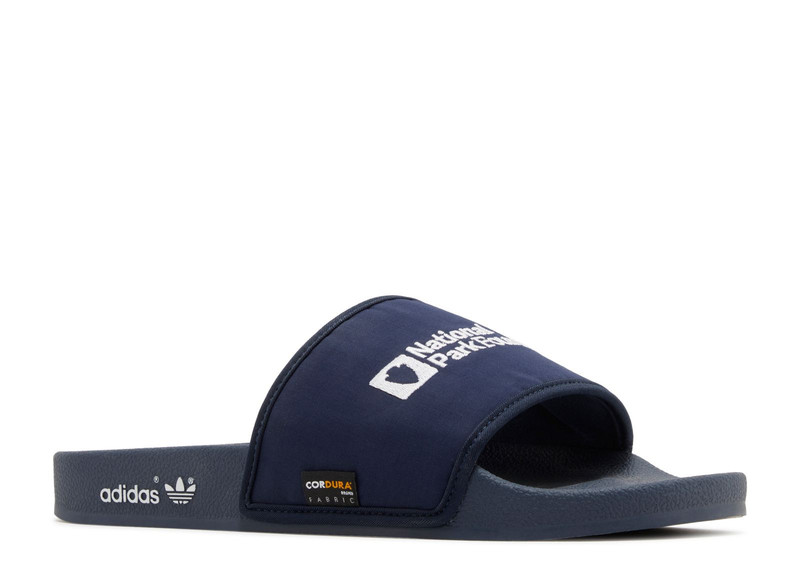 adidas NATIONAL PARK FOUNDATION X ADILETTE SLIDE 'COLLEGIATE NAVY' outlook