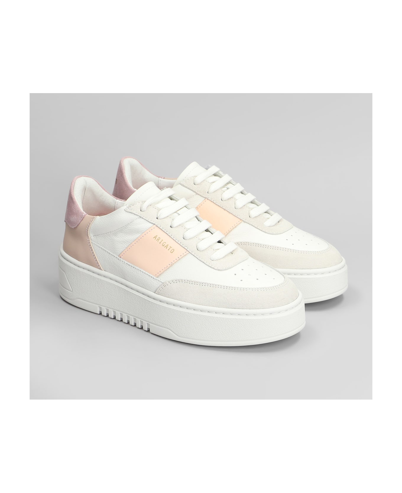 Orbit Vintage Sneakers In White Suede And Leather - 2