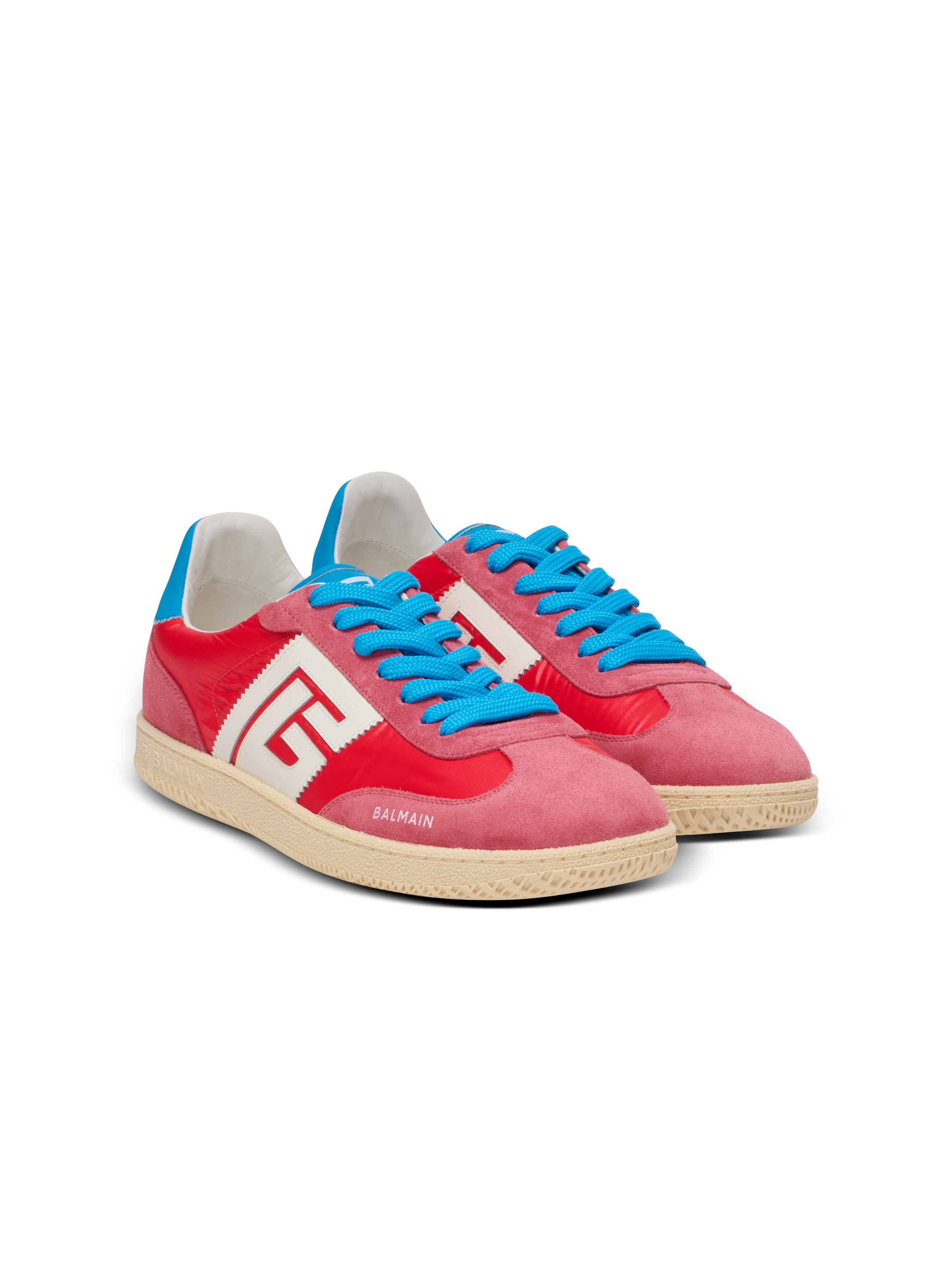 Balmain Swan suede and nylon trainers - 2