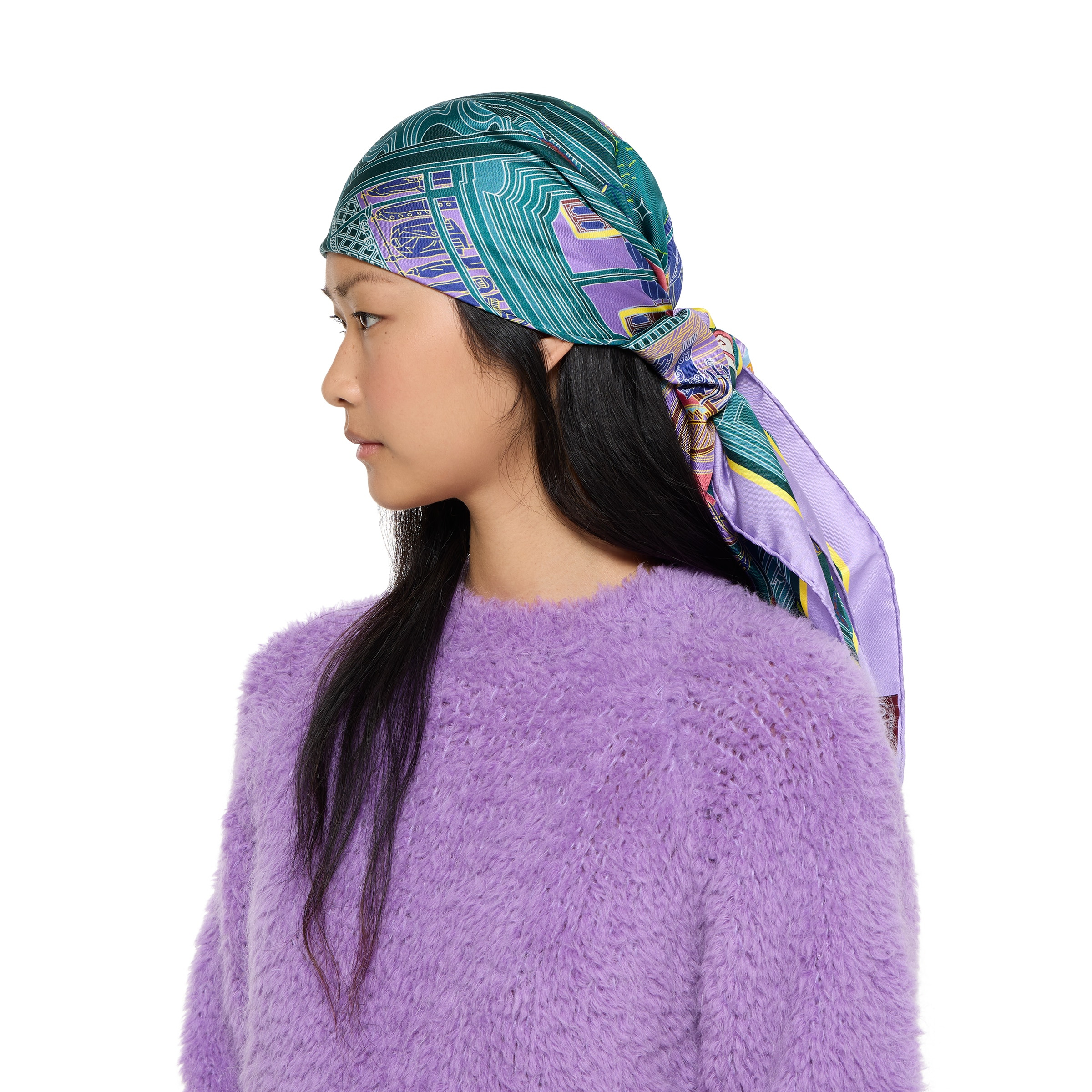 Printed silk twill carré - 3