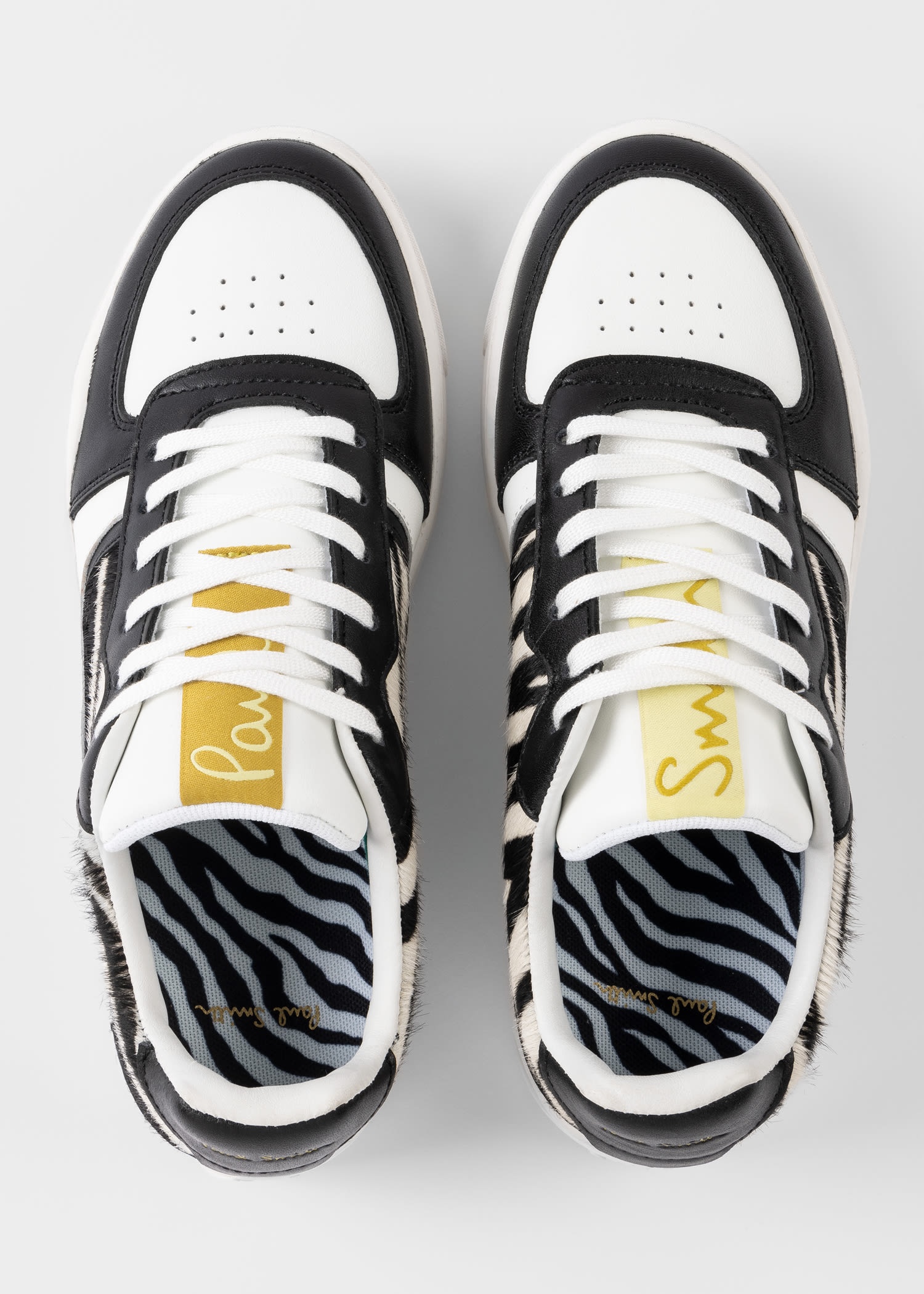 Leather Zebra 'Eden' Trainers - 5