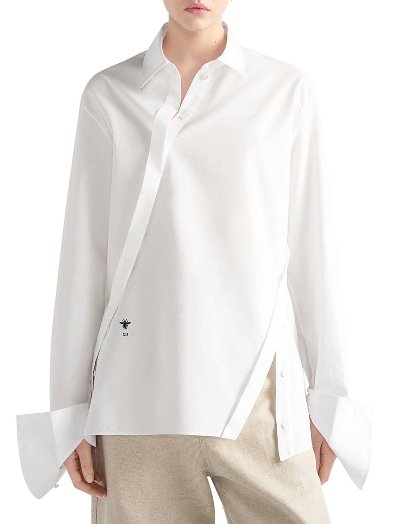 BLOUSE WITH OBLIQUE CLOSURE - 3