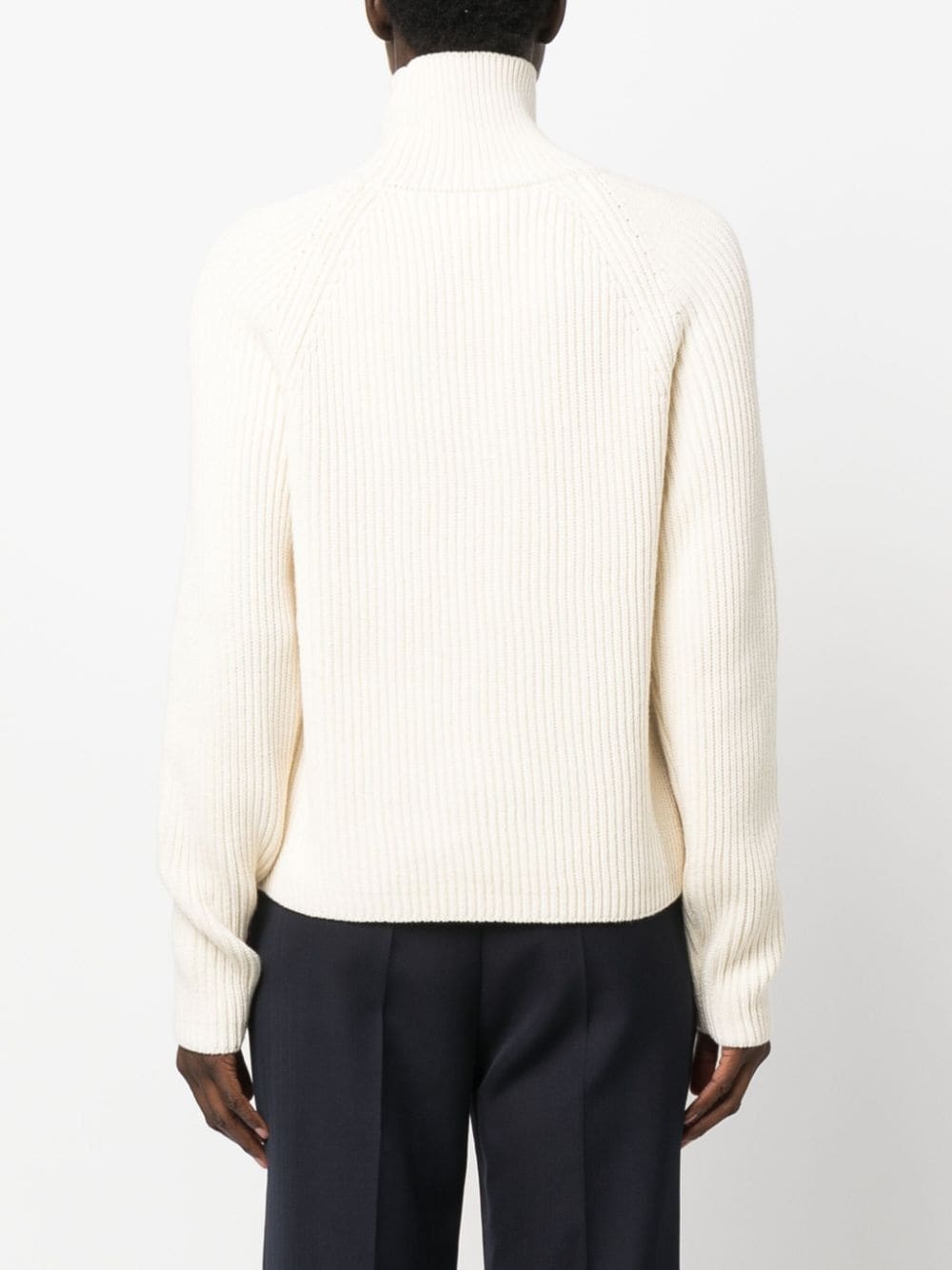 high-neck ribbed jumper - 4