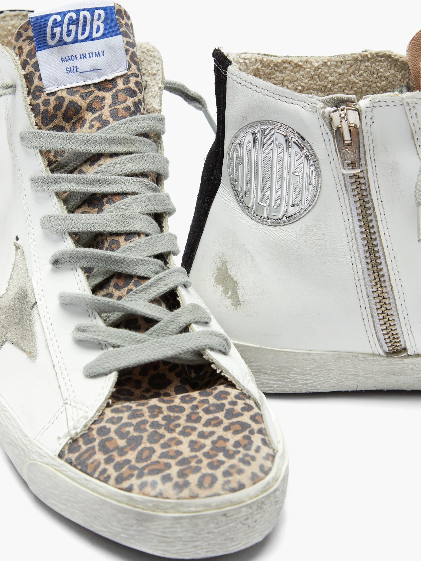 Francy high-top leather trainers - 6