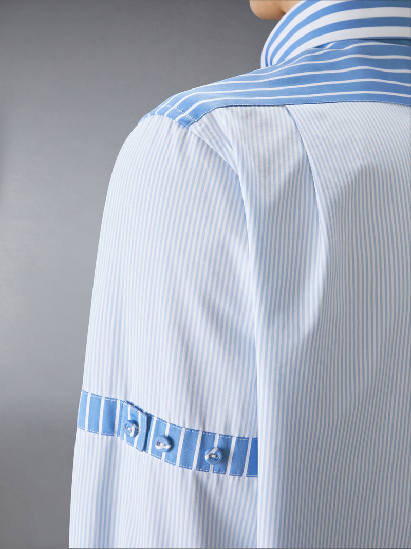 FUNMIX ARMBAND PINSTRIPE POPLIN STRAIGHT FIT SHIRT 5