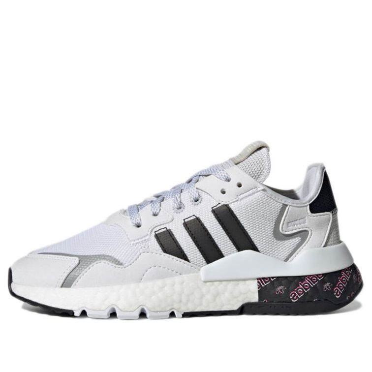 (WMNS) adidas Originals Nite Jogger 'White Black Gray' H01735 - 1