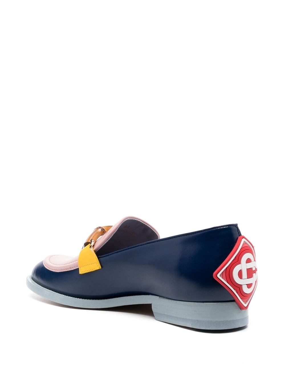 bamboo-detail leather loafers - 3