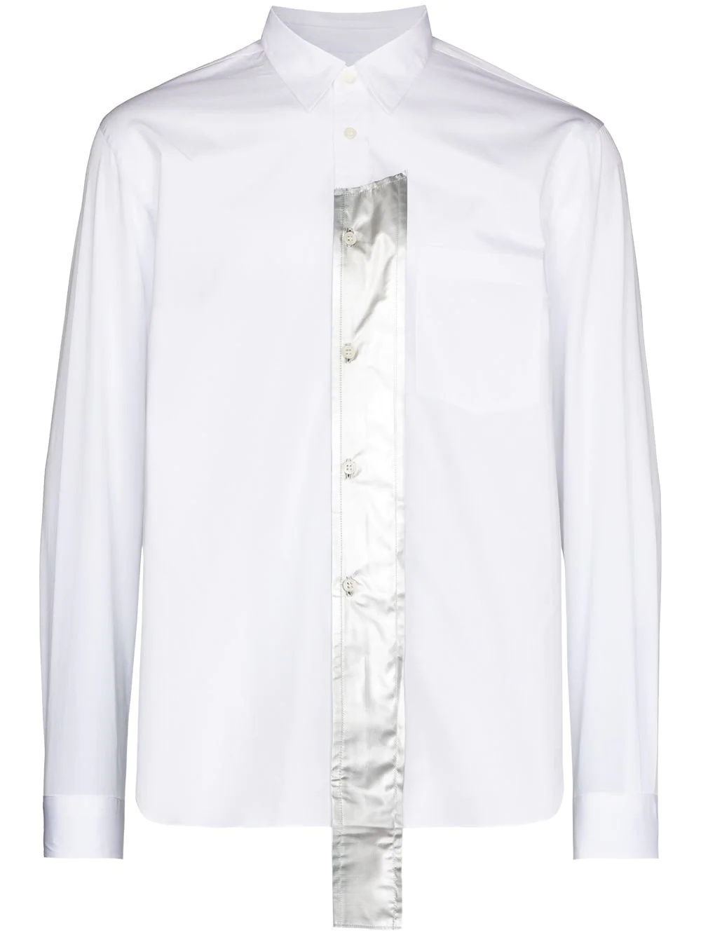 contrasting placket shirt - 1