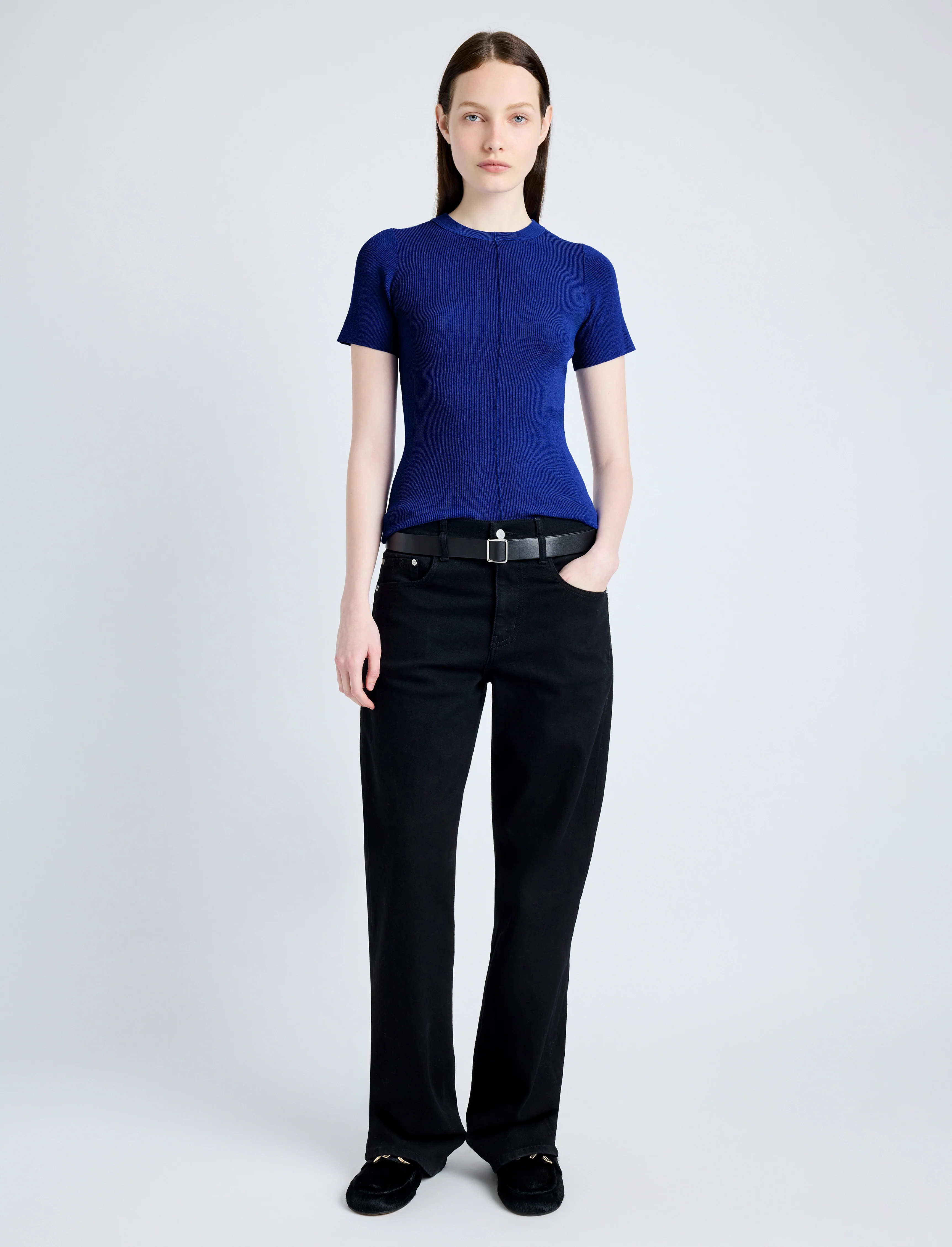 Sky Top in Matte Viscose Rib - 3