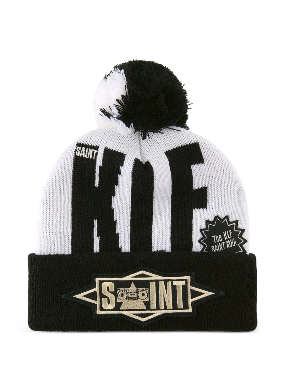 x Klf pompom-detail beanie hat - 1