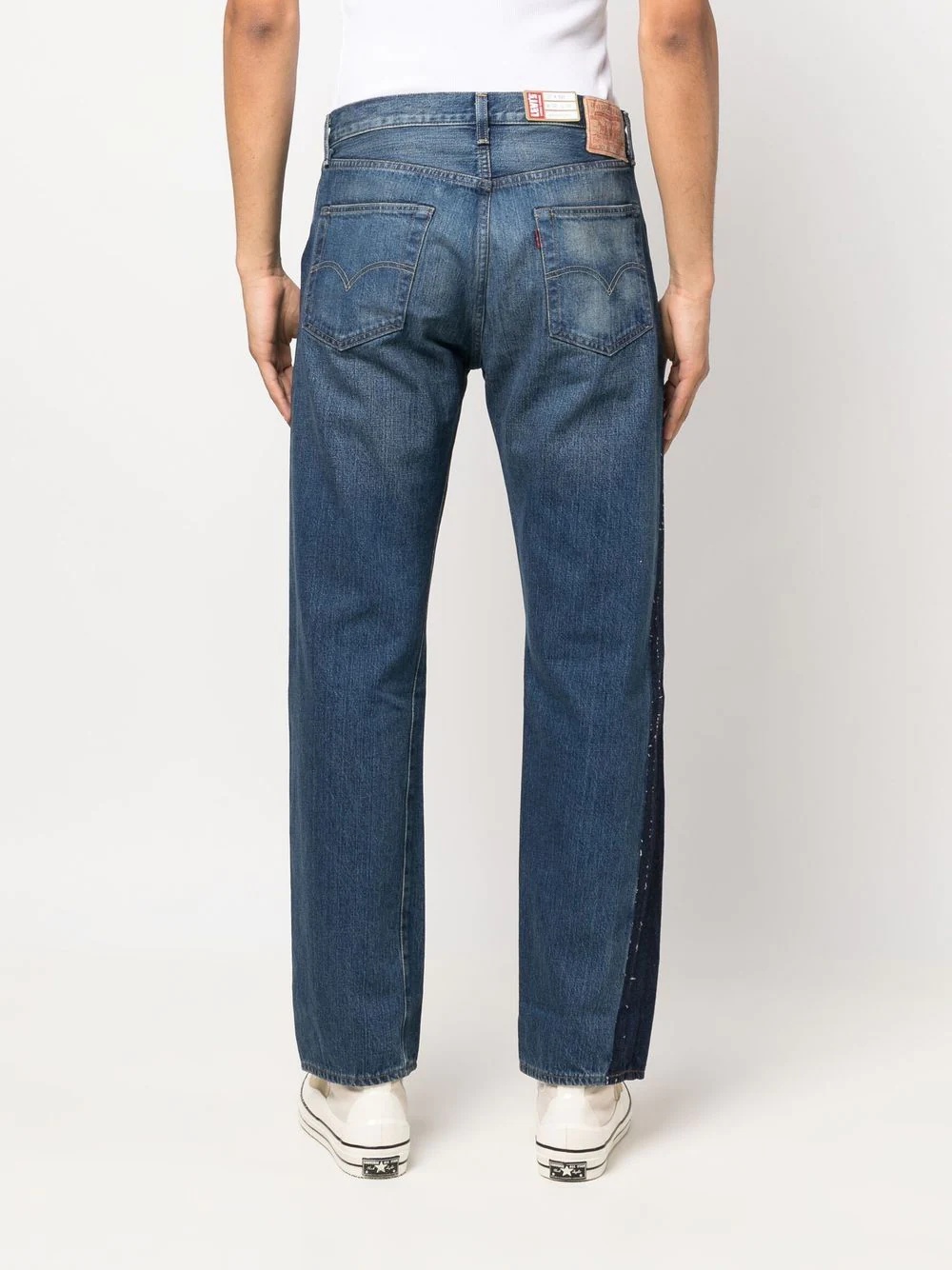 straight-leg panelled jeans - 4