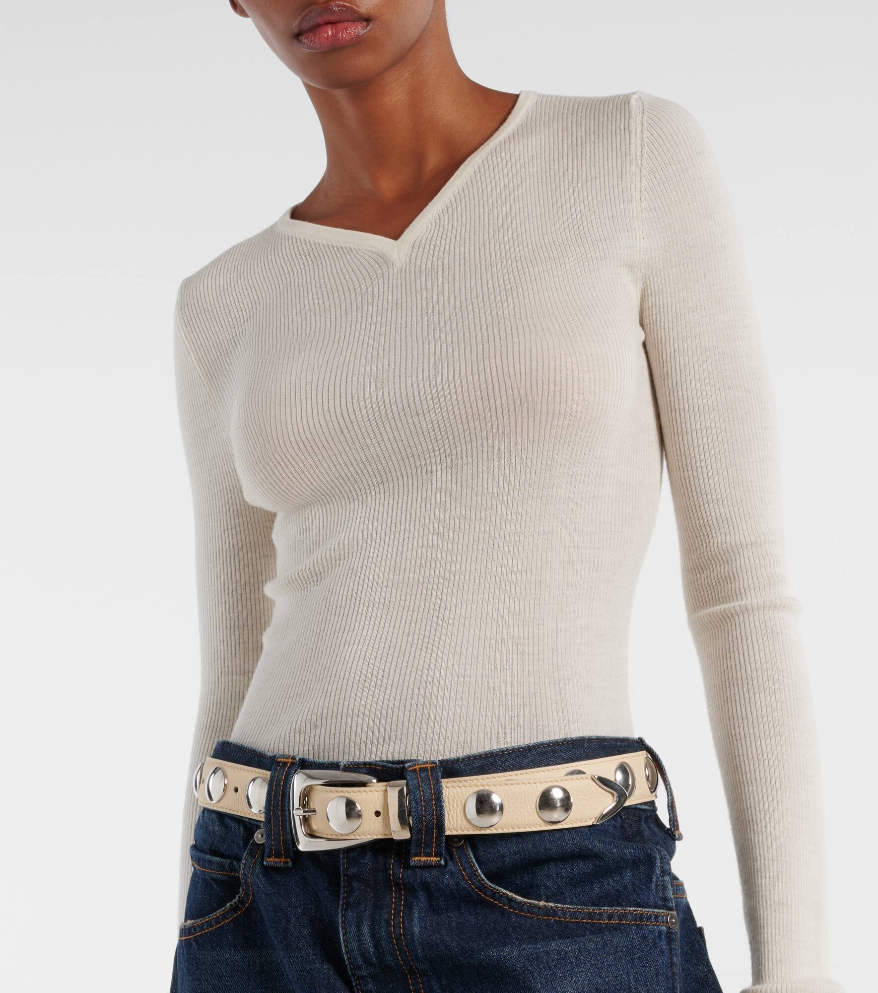 Benny studded leather belt - 4