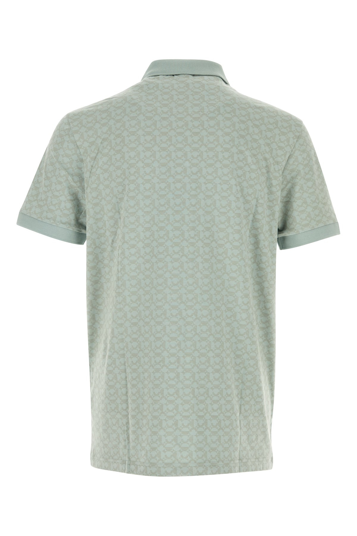 Mint green stretch cotton polo shirt - 2