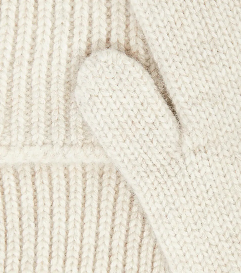 Fly ribbed-knit cashmere gloves - 2