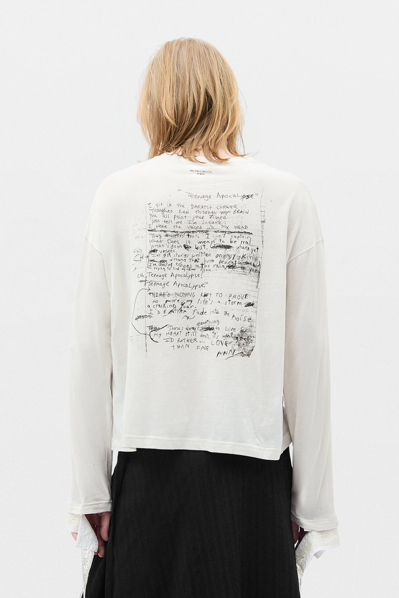 Relax Fit Boxy T-shirt With Teenage Apocalypse" 3