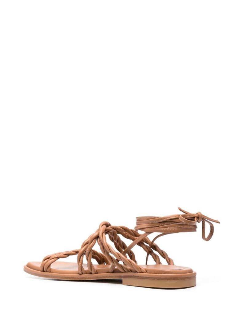 strappy leather sandals - 5