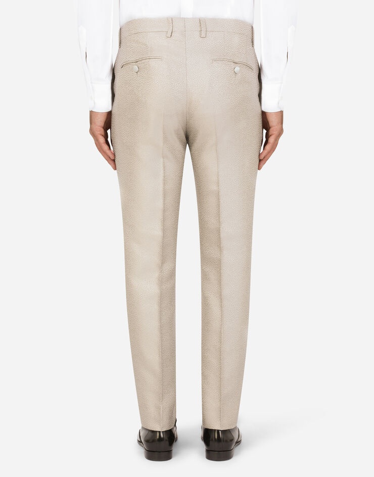 Double-breasted silk jacquard Martini-fit suit - 7