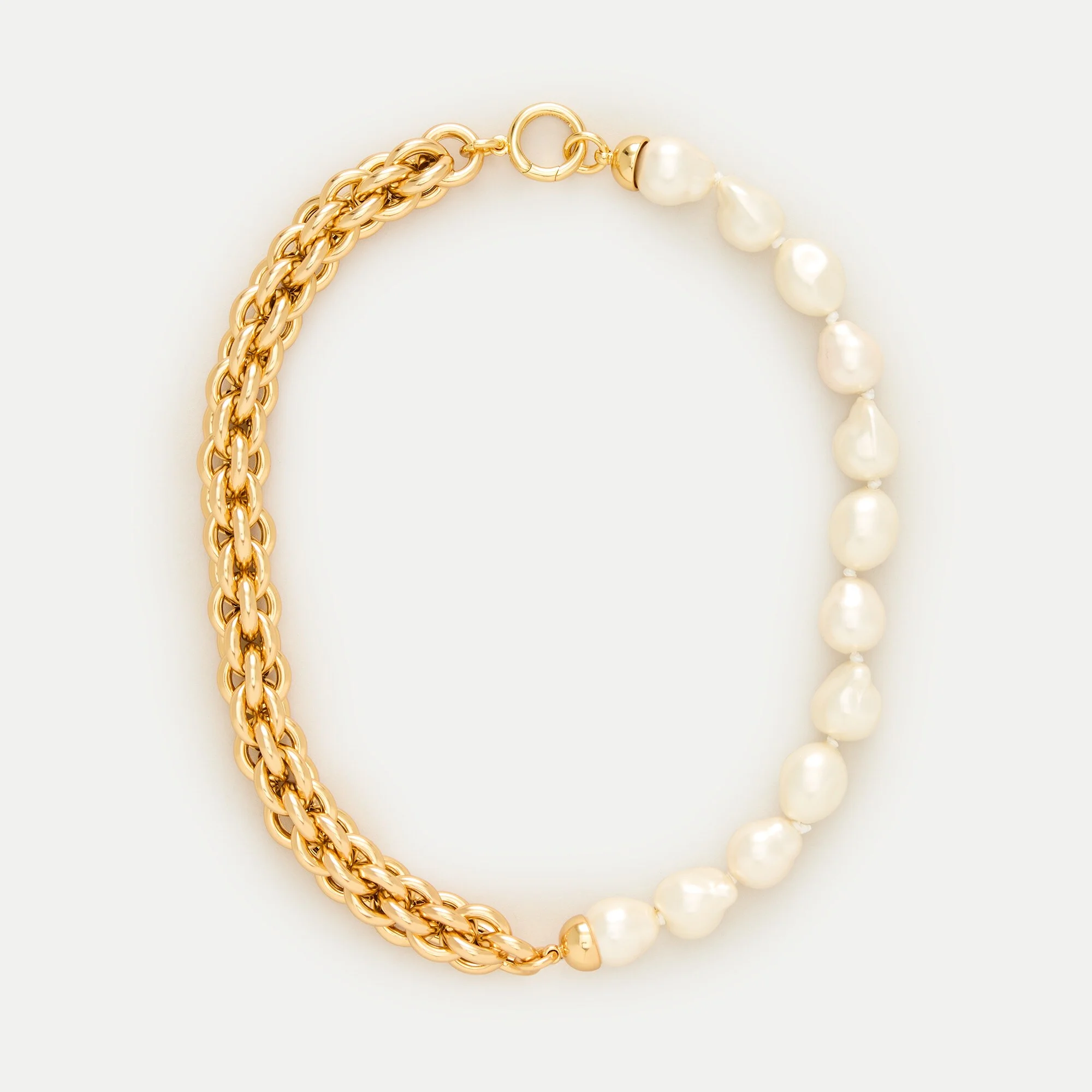 Pearl and chain necklace - 1